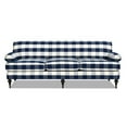 thumbnail image 2 of Jennifer Taylor Home Alana 88" Lawson Living Room Three-Cushion Tightback Sofa Couch with Metal Casters, Blue Lattice, 2 of 8