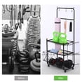thumbnail image 6 of 3 Tier Yoga Mat Storage Rack With Ball Cage Home Gym Storage Rack Movable Yoga Mat Holder With Hooks Workout Equipment Storage Organizer For Dumbbell Kettlebell Gym, 6 of 9