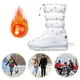 thumbnail image 5 of Botas Suela Gruesa Con Térmica Lluvia Invierno Mujeres Nieve Forrada Impermeable Sin Deslizamiento para Viajes Al Aire Libre Rojo, 5 of 9
