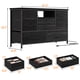 thumbnail image 2 of ChaoLink Cómoda para TV de 8 cajones con toma de corriente y luces LED para TV de 55", cómoda larga para dormitorio con 8 cajones profundos, mesa consola ancha para almacenamiento en armario, 2 of 6
