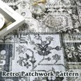 thumbnail image 4 of Haperlare Vintage Area Rug for Living Room Retro Accent Patchwork Print Home Decor Rug for Bedroom, 5' x 7' Gray, 4 of 5