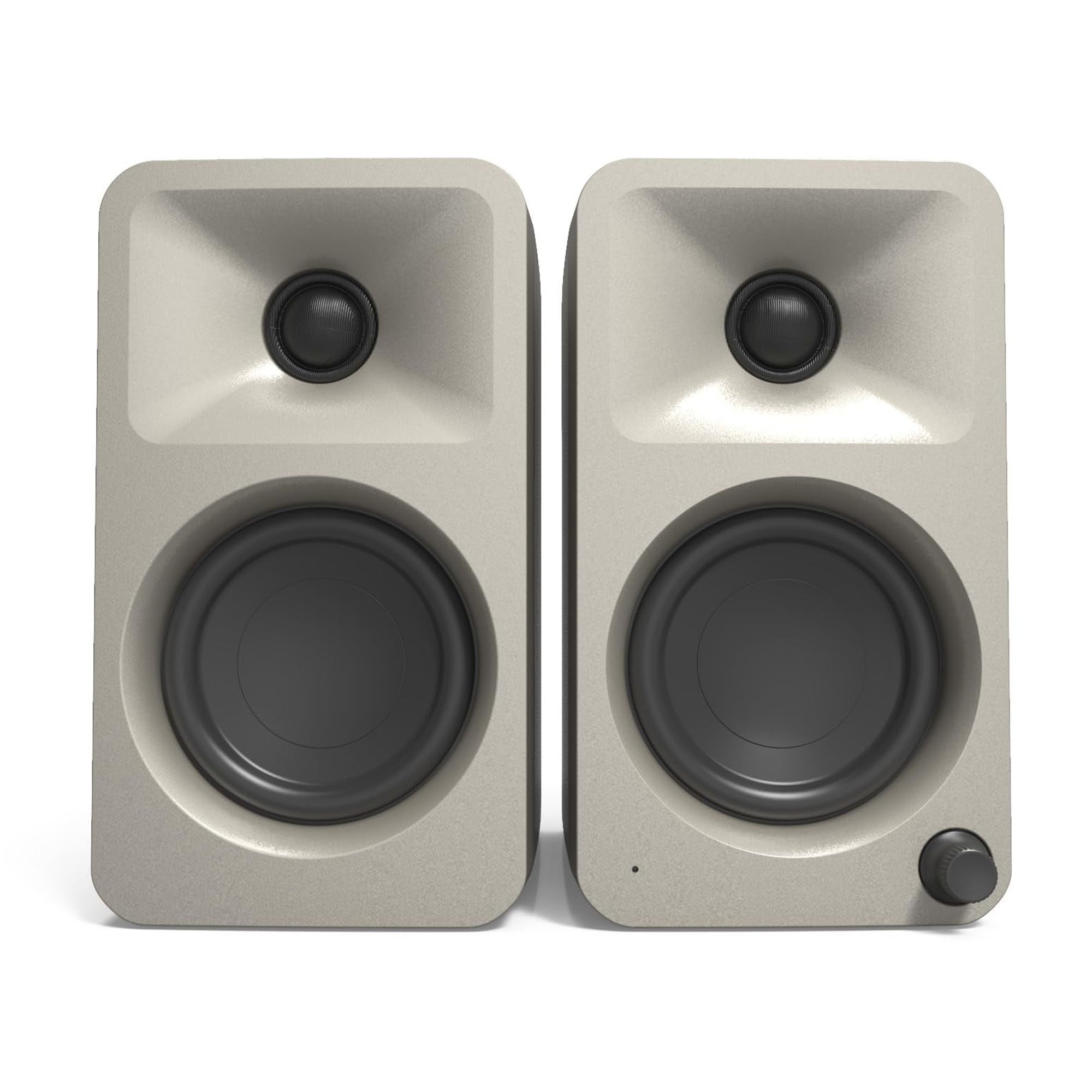 Kanto ORAME 100W Powered Reference Desktop Computer Speakers with Bluetooth 5.0 and USB-C Input | Bi-Amplified | 100 Hz Automatic Crossover | Reference Quality Sound | Pair | Moon