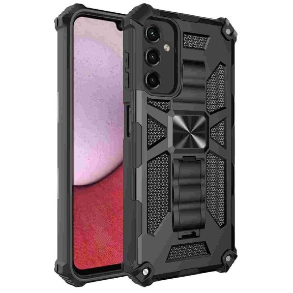 Case for Samsung Galaxy S26, Luxury Armor Kickstand Bracket Shockproof Bumper Textured Matte Design Military Drop Proof Protection Hard Phone Case Cover for Samsung Galaxy S26, Black