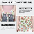 thumbnail image 6 of Pioneer Flower Floral Print Pattern Apron for Women and Men, Cotton Linen Waterproof with Pockets, Adjustable, 33x27 Inch for Kitchen, Gardening, BBQ, Salon, 6 of 6