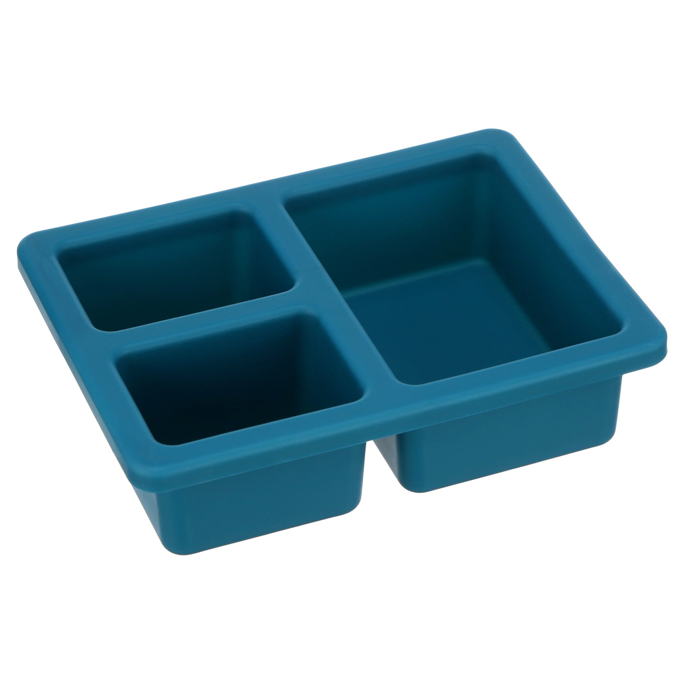 Austin Baby Co Leak-Proof Mini Bento Lunch Box for Toddler and Kids – Silicone Container with 3 Leakproof Compartments – Food-Safe Materials, Dishwasher Safe, and BPA Free (Space Galaxy Blue)