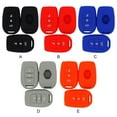 thumbnail image 4 of Sidaley Textura suave de la cubierta de la llave del coche del silicón seguro y de moda del gel de silicona 3pcs para la comodidad añadida Electrónica rojo, 4 of 6
