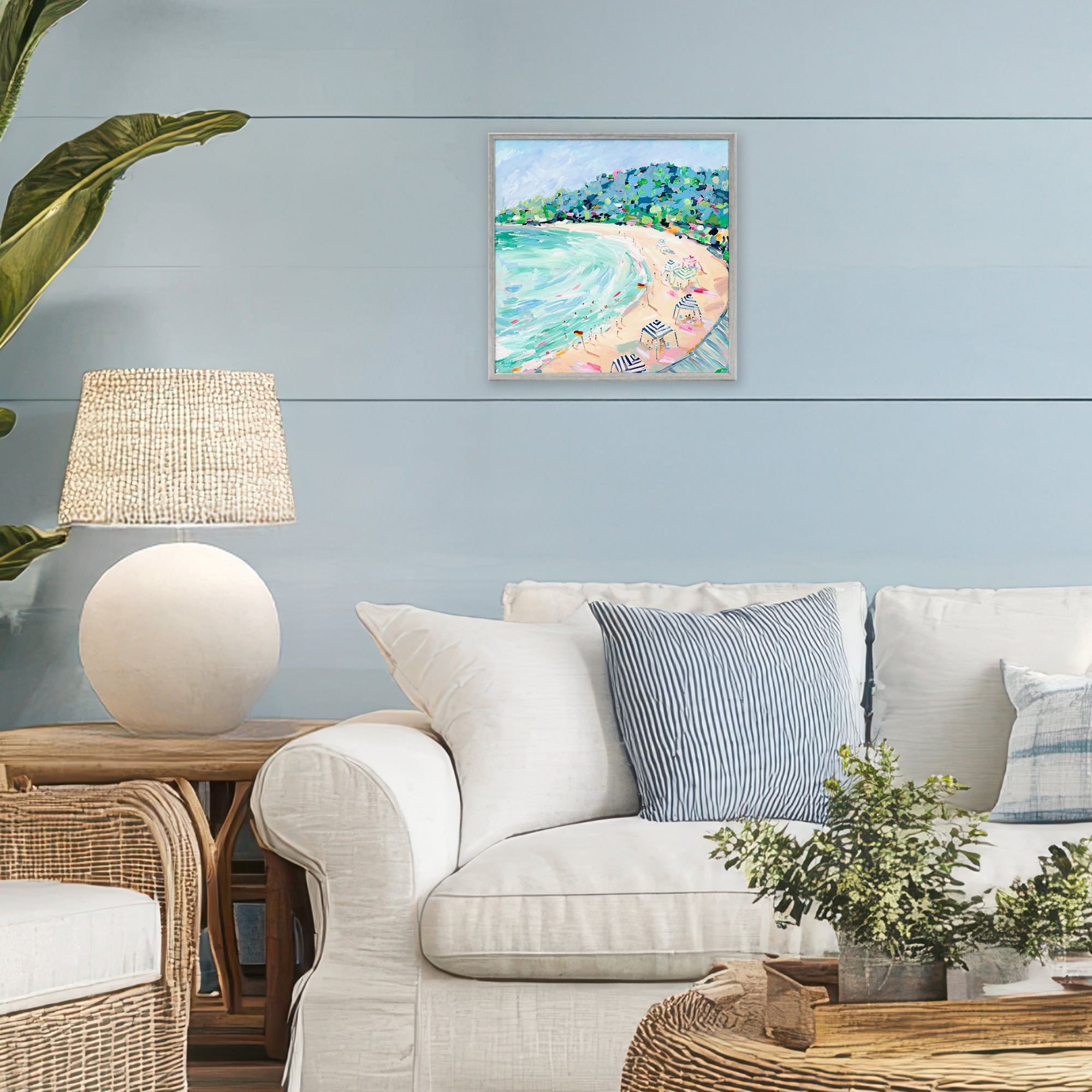 Stupell Industries Good Times Noosa Beach Gray Framed Giclee Art, design by Meredith Howse