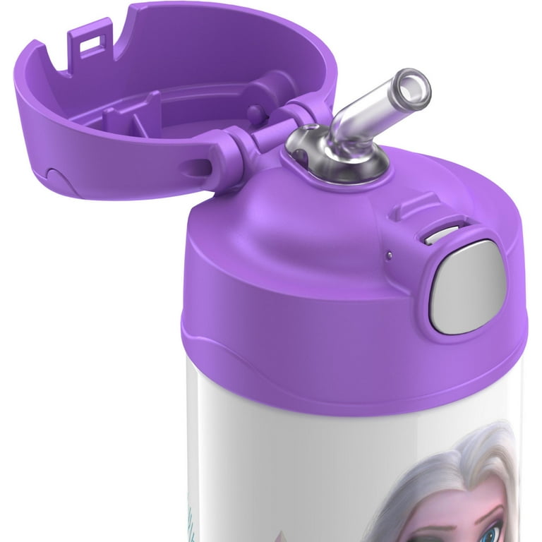 Thermos Kids Stainless Steel Vacuum Insulated Funtainer straw bottle, Frozen,  12 fl oz 
