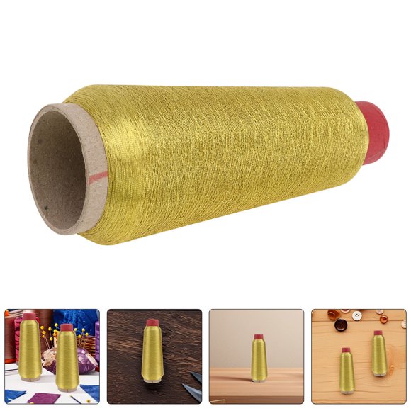 OUNONA 2 Rolls Sewing Thread Assortment Golden Polyester for Artisans Crafting Projects and Garment Repairs Back to School