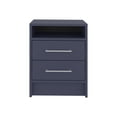 thumbnail image 5 of JERFIT Modern Nightstand with 2 Drawers and Open Shelf, Navy Blue Bedside Table with Scratch-Resistant Melamine Surface, Small Bedroom Storage Cabinet, 5 of 8