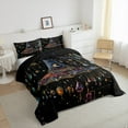 thumbnail image 3 of jejeloiu Witch'S Hat Bedding Comforter Set,Boho Exotic Style Twin Comforter Sets,3D Colorful Diamond Bedding Set For Girls Teens,Microfiber Bedroom Decor Reversible,2 Pieces, 3 of 8