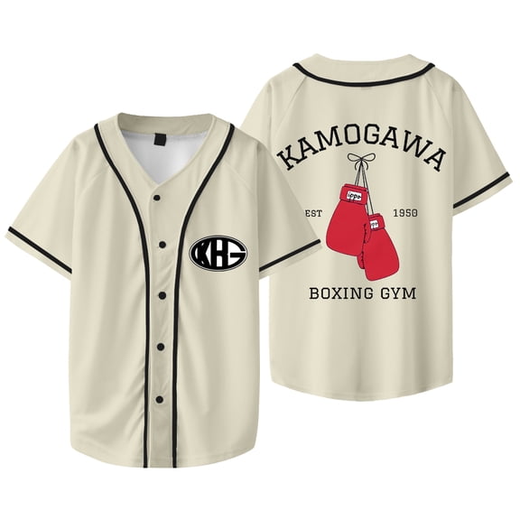 Hajime No Ippo Baseball Jacket Kamogawa Boxing Gym Merch Tee Unisex Fashion Short Sleeve T-Shirts