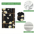 thumbnail image 4 of Eveokoki Golden Chains Straps Daisy Kitchen Dish Towel Set of 2, Floral Ultra Absorbent Hand Drying Baking Cooking Cloth, Spring Seasonal Decor Home Decorations 16 x 24 Inch, 4 of 5