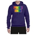 thumbnail image 2 of Rainbow Proud Mom of LGBT | Mens LGBT Pride Hooded Sweatshirt Graphic Hoodie, Purple, X-Large, 2 of 3