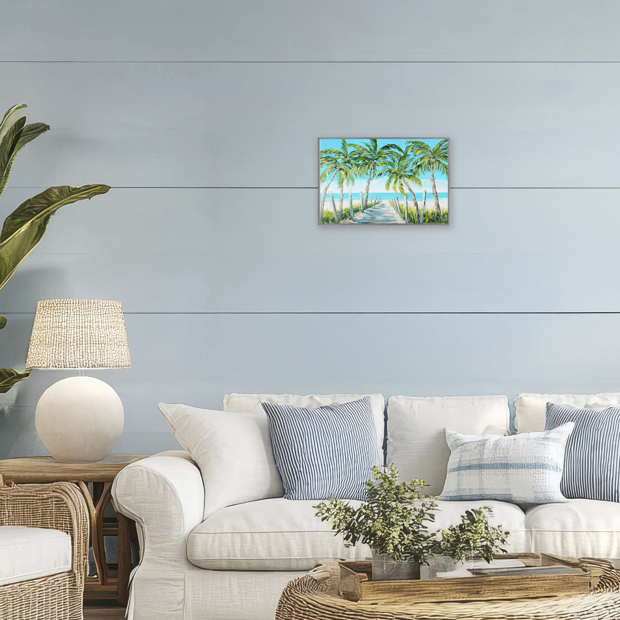Stupell Industries The Path To Paradise Gray Framed Giclee Art, design by Julie DeRice