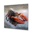 thumbnail image 2 of Designart "Delicate Marine Lobster III" Animals Metal Wall Art Prints, 2 of 5