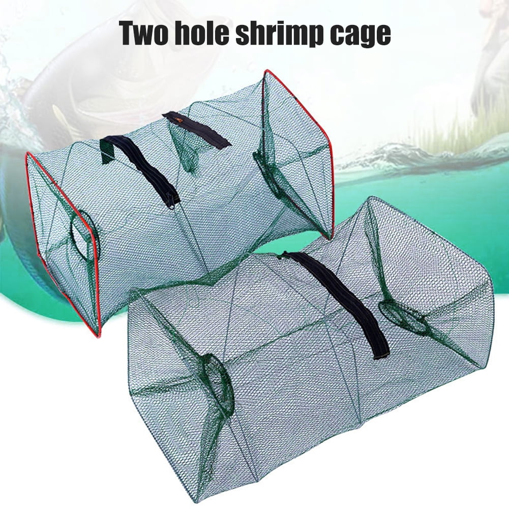 Portable Fishing Net Fish Shrimp Mesh Cage Cast Net Fishing Trap Network  Foldable Fishing Net Tackle