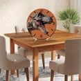thumbnail image 5 of ZXCXRQFa Dinosaurs Retro Round Wood Wall Clock, 10 Inch Battery Operated Analog Quiet Desk Clock for Home,Kitchen,Office,School,Bathroom, 5 of 7