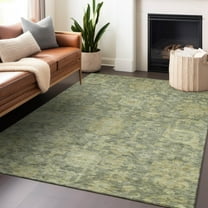 Addison Rugs Chantille Indoor/Outdoor Traditional Damask Sage Washable Rectangle Rug, 3' x 5'