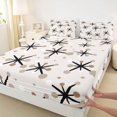 thumbnail image 5 of Castle Fairy Mid Century Atomic Pattern Queen Sheets 4 Pieces,Vintage Circle Accent Queen Sheet Sets,Taupe Beige Cream,1 Flat Sheet, 1 Fitted Sheet and 2 Pillowcases, 5 of 7