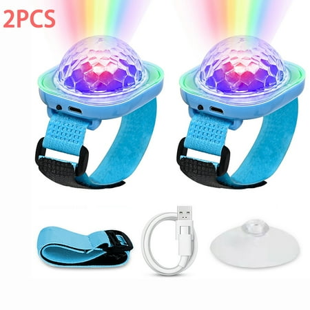 

SNNROO 2Pcs Disco Watch for Kids Disco Light Star Projector Light Party Ball Lights Disco Watch for Kids Mini LED Night Light with Color Changing
