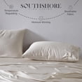 thumbnail image 3 of Southshore Fine Living, Inc. Rayon Derived from Bamboo Sheet Set, 300 TC Full Size Bed Sheets, Bone, 3 of 6