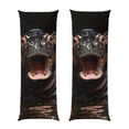 thumbnail image 1 of Balery Playful Baby Hippo Splash Funda Protectora para Almohada Corporal de Algodón Hipoalergénico con Cierre(55 x 21 pulgadas), Almohadas No Incluidas, 1 of 7