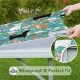 thumbnail image 6 of Chihuahua and Flower Florals Square Fitted Tablecloth with Elastic Edge,Square Table Cover,Washable Elastic Table Cover for Home Kitchen Party Decor 36"x36", 6 of 6