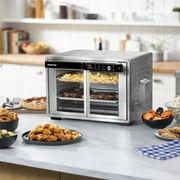 Gourmia 37 Qt Air Fryer French Door Toaster Oven, 9-Slice Capacity, 12 Cooking Presets, Stainless Steel