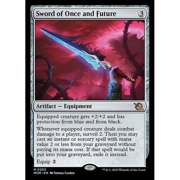 MtG March of the Machine Mythic Rare Sword of Once and Future #265