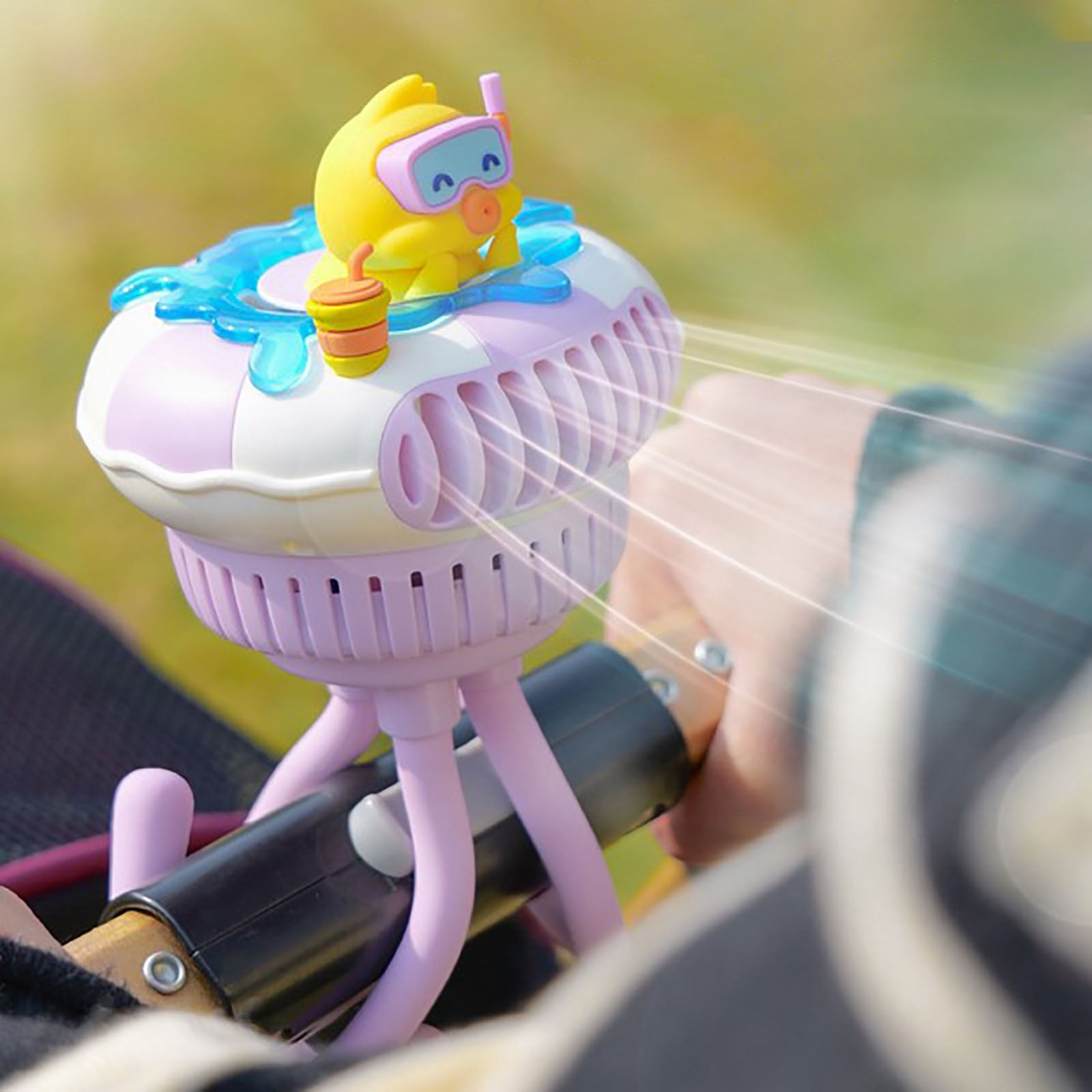 FEISHENTT Stroller Fan - Baby Stroller Clip Fan | with 3 Speed Settings | Doll Baby Octopus Blower | Quiet Travel Gear for Outdoor Camping Bedroom Sleeping Crib Car Seat