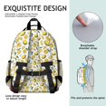 thumbnail image 5 of Yellow Lemon Fruit Slices White Pattern Backpack for School,Cute School Bag,Schoolbag with Adjustable Shoulder Straps & Padded Back,15.25"x11.5"x5.25", 5 of 5