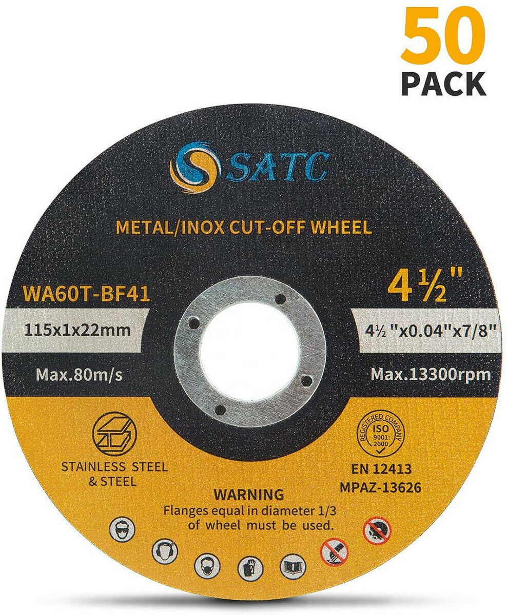 25 Pack Black Hawk 5 x .040 x 7/8 Arbor Metal & Stainless Steel Cut Off Wheels Ultra Thin Discs