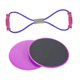 thumbnail image 3 of Juego de 3 discos deslizantes para ejercicios con cuerda de resistencia. púrpura, 3 of 8