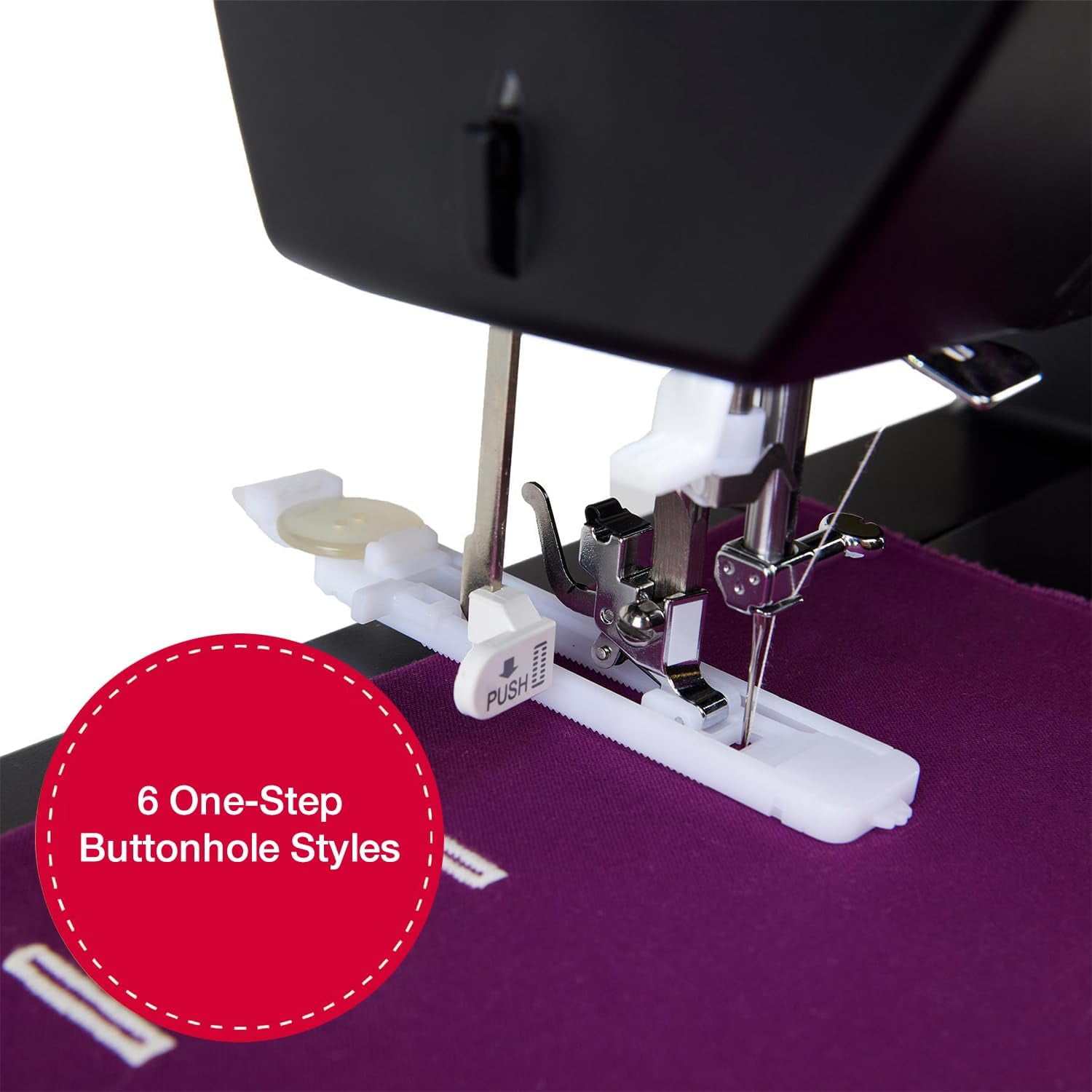 SINGER® Heavy Duty 6600C Sterling Computerized Sewing Machine + Accessory Kit | 100 Built-In Stitches, 215 Stitch Applications | 1100 Stitches/min | Metal frame, LCD Screen & 6 One-Step Buttonhole