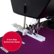 SINGER® Heavy Duty 6600C Sterling Computerized Sewing Machine + Accessory Kit | 100 Built-In Stitches, 215 Stitch Applications | 1100 Stitches/min | Metal frame, LCD Screen & 6 One-Step Buttonhole