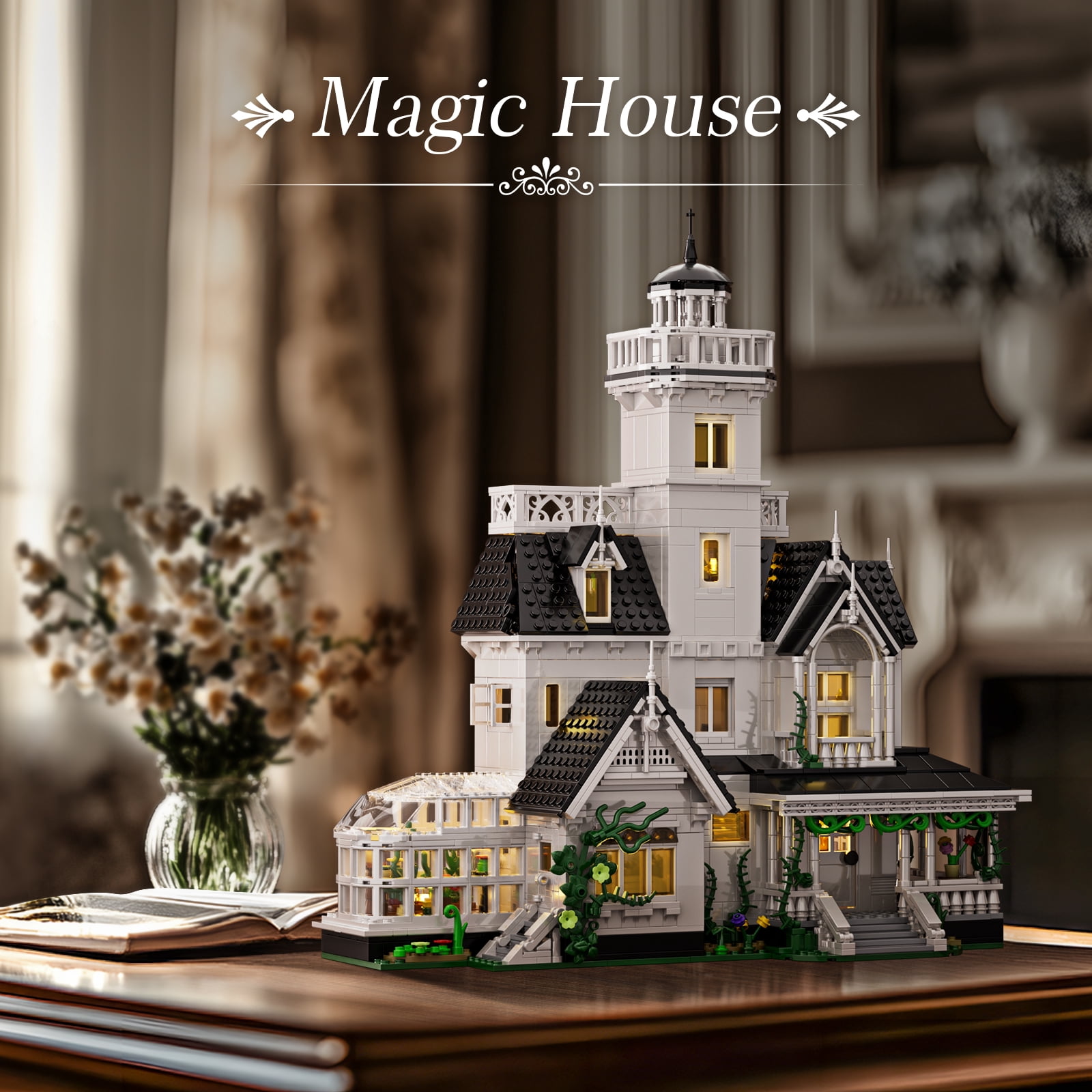 Magic House Building Blocks Kit Practical Owens House Model Decor Gift for Friends