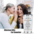 thumbnail image 4 of Funny Office Gifts for Coworkers - Gag Gifts for Co-worker Colleague Christmas Birthday Going Away Farewell Gifts for Work Bestie, 20 Oz Vacuum Insulated Tumbler, 4 of 6