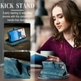 thumbnail image 4 of JTCASES for iPhone 15 Wallet Case with Zipper Purse Card Holders Flip Stand Wrist Strap Magnetic Closure PU Leather Anti-scracth Support Wireless Charging Drop Resistant BUsiness Shell, Blue, 4 of 10