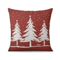 thumbnail image 4 of Merry Christmas Tree Snowman Santa Claus Throw Pillow Case Beautiful Throw Pillow Case Set of 4 Vintage Pillowcase for Couch Sofa Bed Farmhouse, 4 of 7