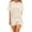 Beige, variant on Womens Swim Cover up Dress Trim Kaftan Chiffon Tassels Swimwear Beach Loose Bikini Cover Up Tops Summer Vacation Outfits One Size