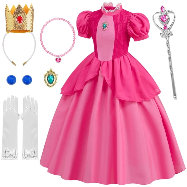 Disfraz de princesa Mooedcoe rosa para niñas y niños pequeños