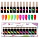 thumbnail image 1 of Kit de Gel Fluorescente para Diseño de Uñas JTING, Incluye 12 Colores en Botellas de 12ml, Modelo Cuadrado Negro, Ideal para Arte de Uñas y Diseños Creativos DIY., 1 of 6