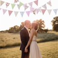 thumbnail image 2 of 40ft Fabric Pennants, 42pcs Outdoor Pennant Banner, Floral Vintage Cotton Triangle Flag for Ga, 2 of 5