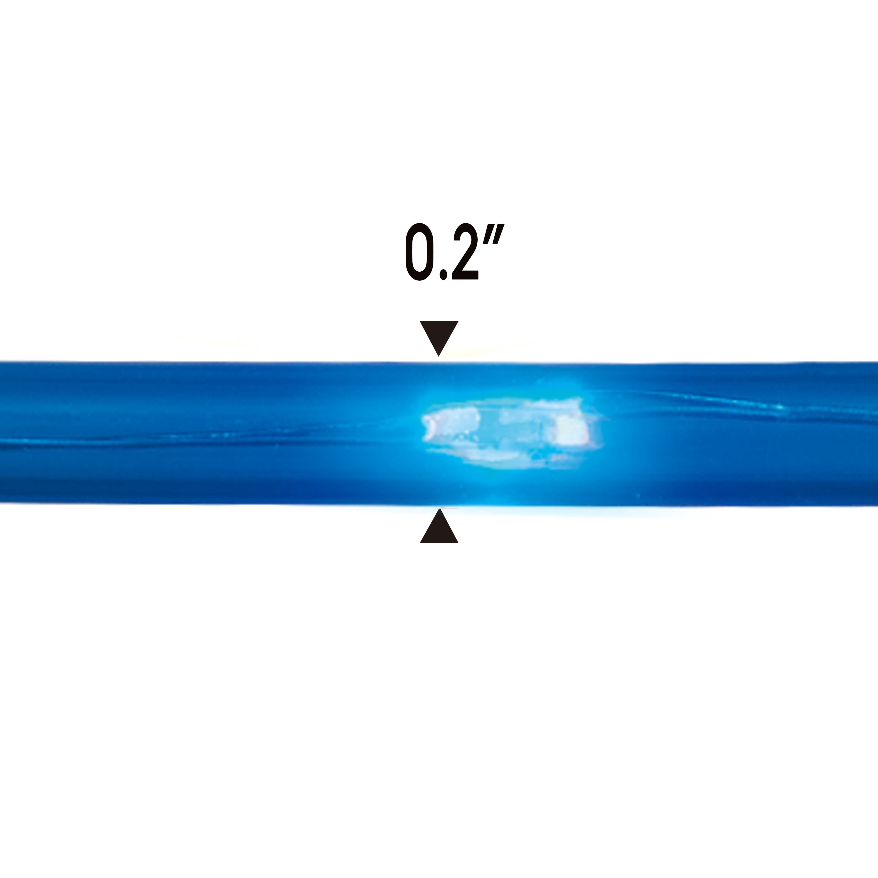Indoor/Outdoor Battery-Operated LED Mini Christmas Rope Lights, Blue, Transparent Wire, 16.5', by Holiday Time