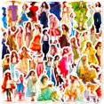 thumbnail image 1 of Paquete de pegatinas para atuendo estético para niña a la moda, 50 unidades, 1 of 2