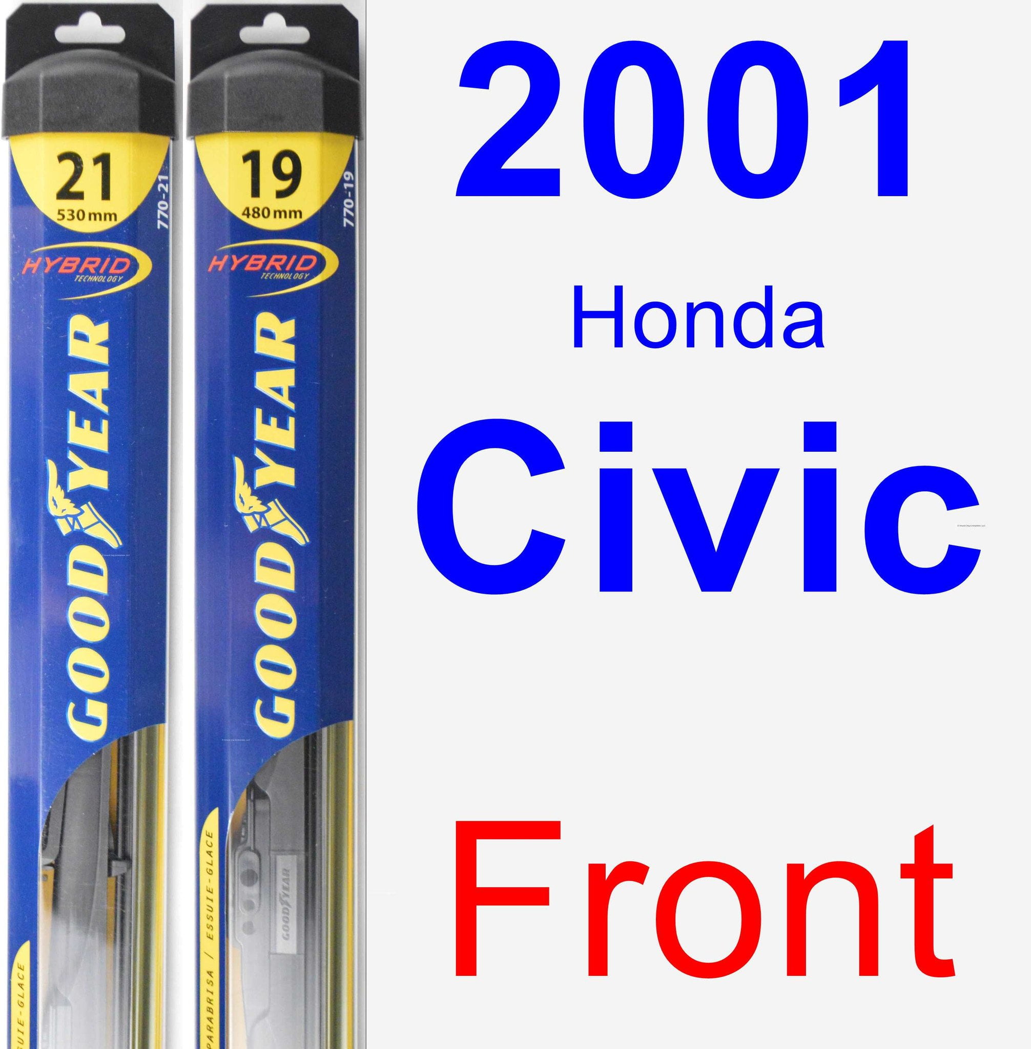 2001 Honda Civic Wiper Blade Set/Kit (Front) (2 Blades) Hybrid