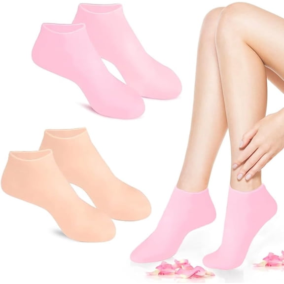 Moisturizing Foot Mask Exfoliating Silicone Socks for Dry Cracked Feet, for Foot Care and Repairing Rough Skin, Non-Slip Home Pedicure