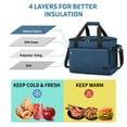 thumbnail image 5 of Insulated Lunch Bag for Men /Women Leakproof Lunch Box Freezable Lunch Organizer Reusable,Navy 30L, 5 of 6