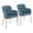 Blue, variant on LumiSource Milan Chairs, Blue Noise/Antique Brass, Set Of 2 Chairs